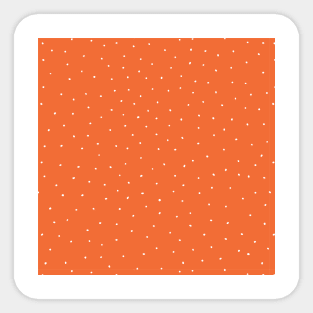 White Dots on Orange Sticker